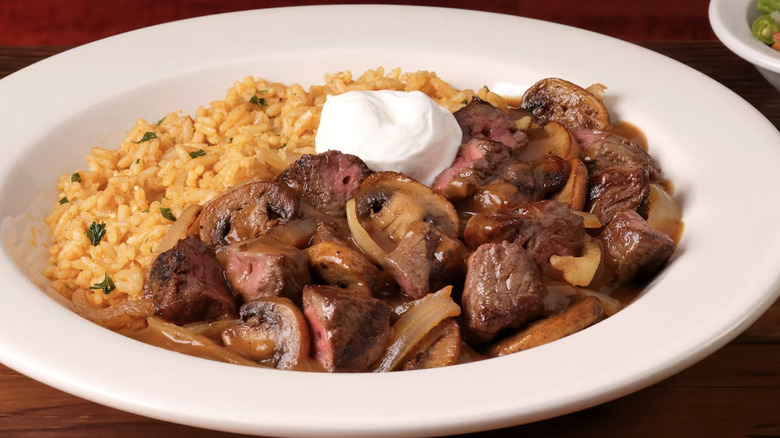 Beef Tips with mushrooms and onions