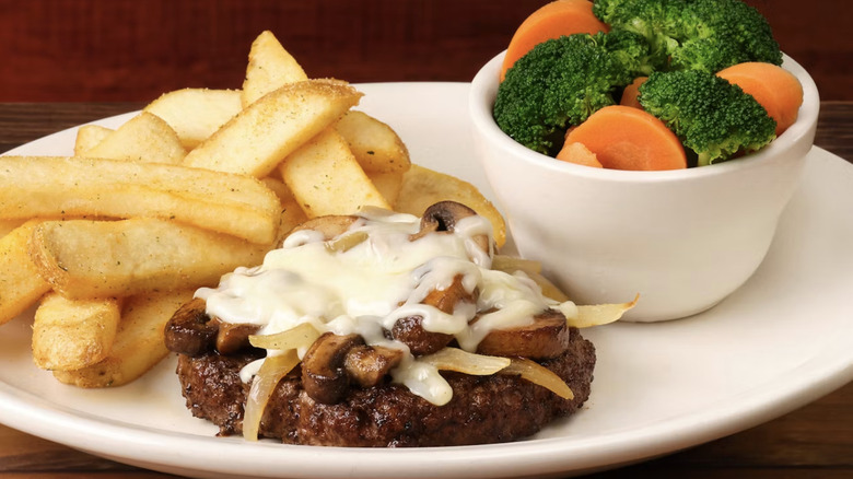 Road Kill with fries and broccoli