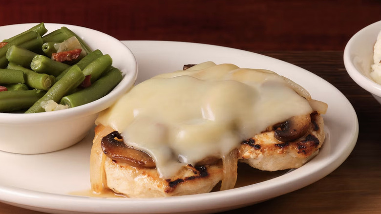 Smothered Chicken with cheese over top