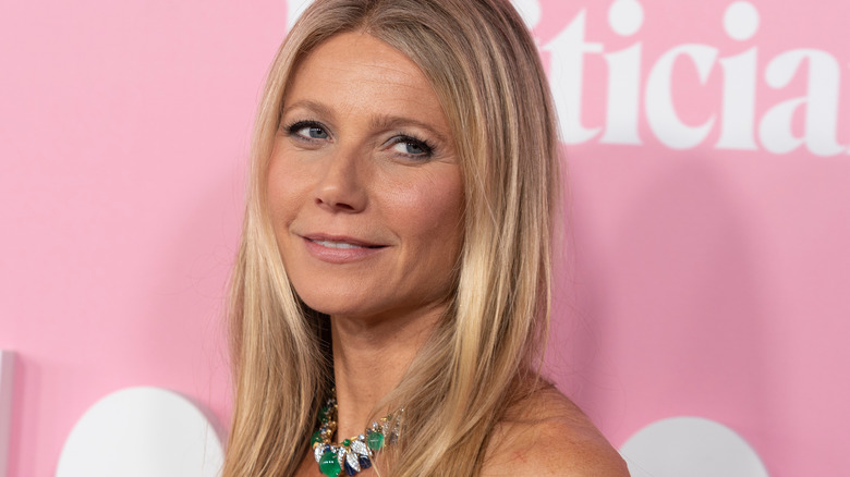 Gwyneth Paltrow against pink background