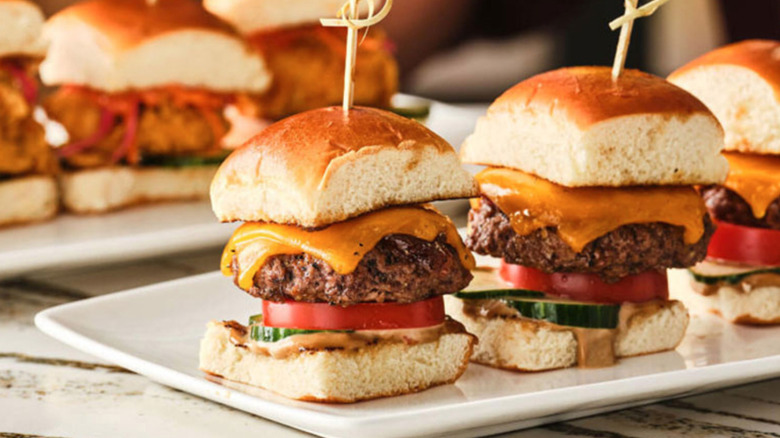 Slider sandwiches at Fleming's happy hour