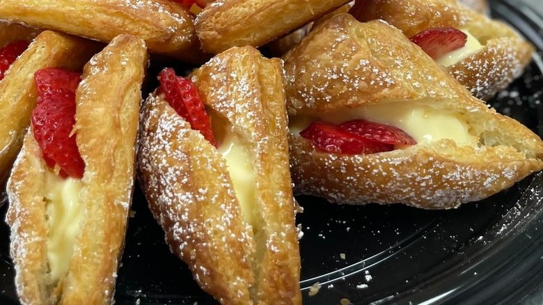 close up image of Cream Pan's strawberry croissants