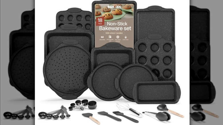Bakken-Swiss bake set on white background
