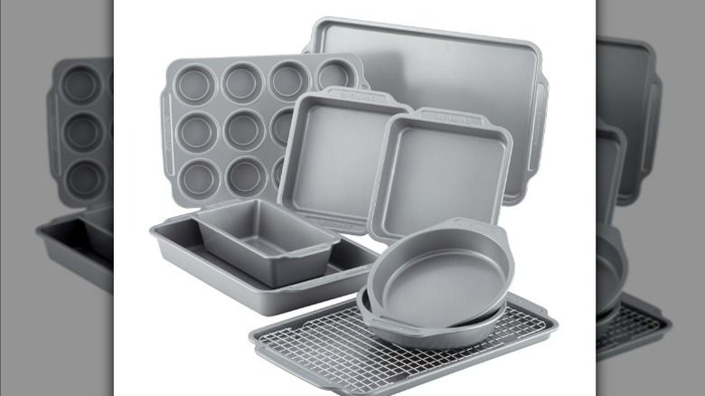 Faberware bakeware set on white background