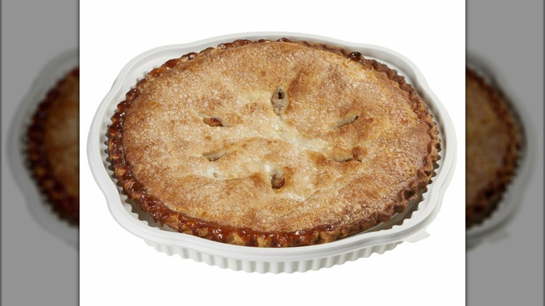 Apple pie on a white background