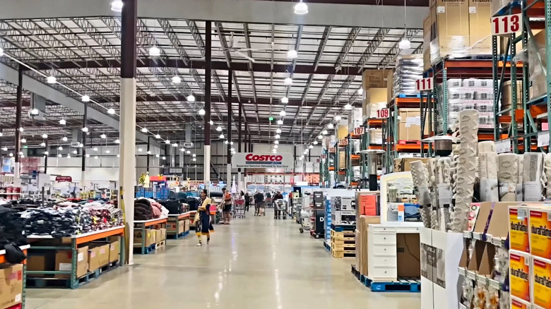 Interior view of the Costco warehouse in Coralville