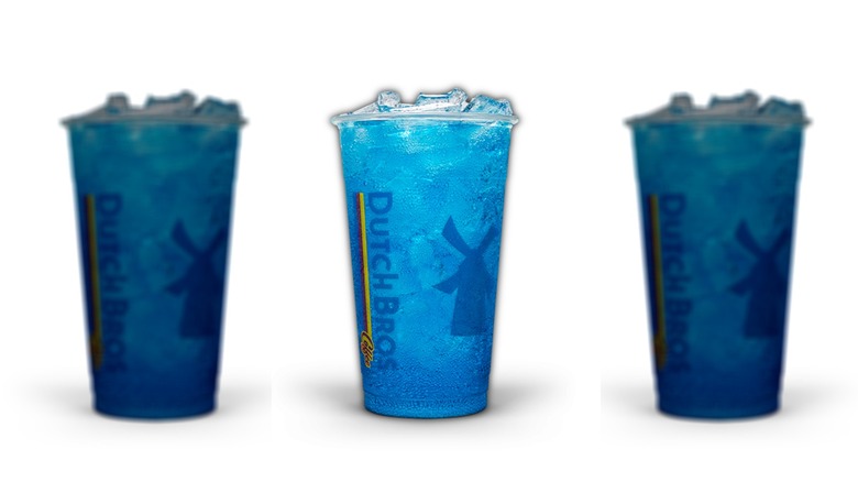 Electric Berry sparkling soda drink from Dutch Bros mirror image