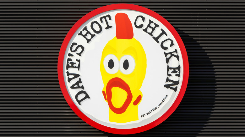 Dave's Hot Chicken sign on building
