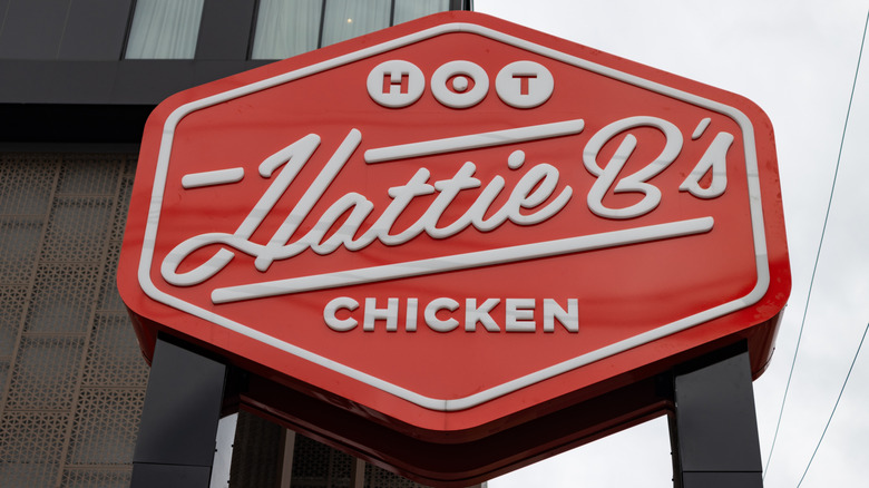 Hattie B's Hot Chicken sign on building