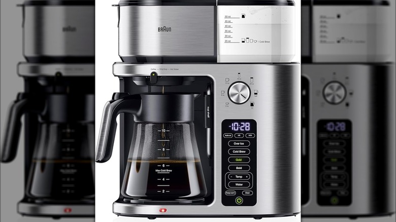 The Braun MultieServe coffee maker isolated on a white background