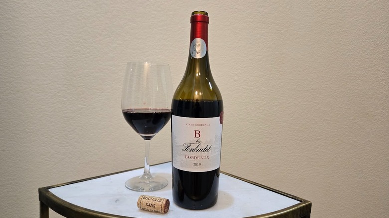 B by Fondabent Bordeaux and glass