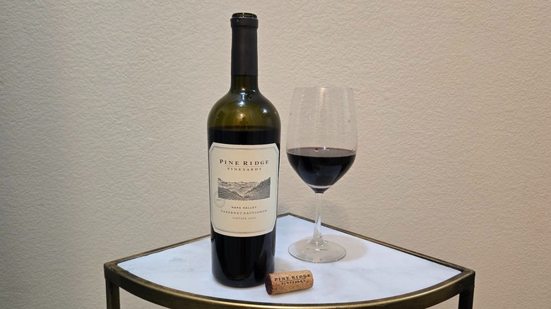 Pine RIdge Napa Valley cabernet sauvignon and glass