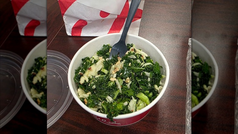 Chick-fil-A kale crunch salad work fork