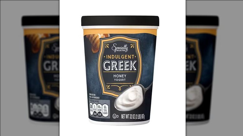 Specially Selected Indulgent Greek Yogurt on a white background