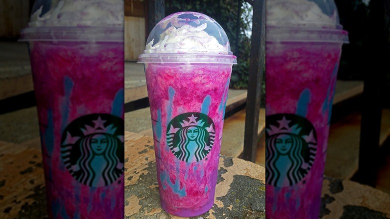 Starbucks pink and blue Unicorn Frappuccino