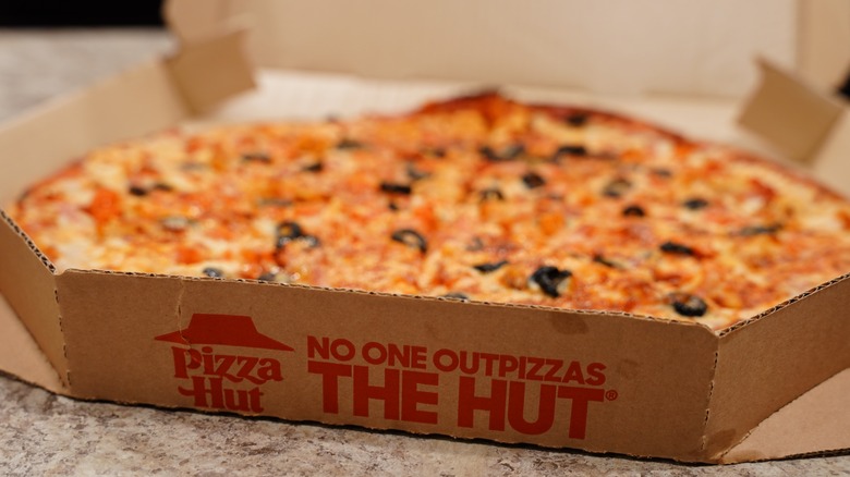 Pizza in a Pizza Hut box