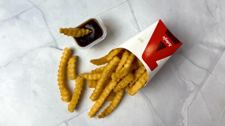 Arby's fried with a side of Hickory Smoked BBQ Sauce