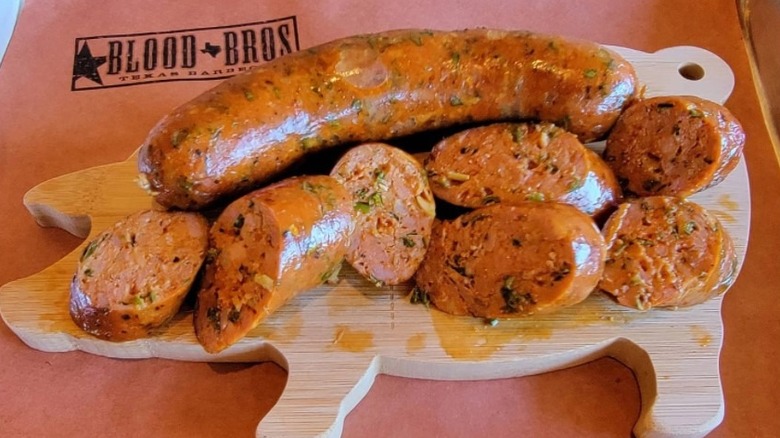 sausage on a pig plate