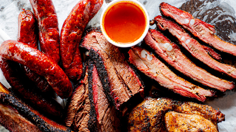 texas bbq spread
