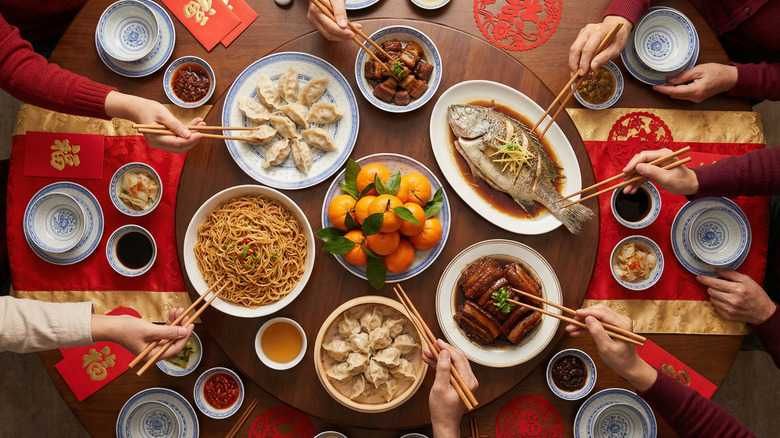 Chinese dishes served family style