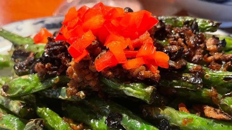 Asparagus dish from A Single Pebble