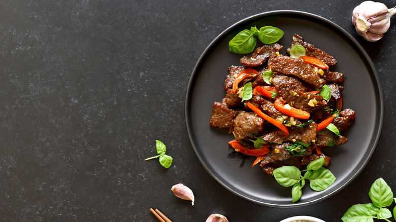 beef stir fry with peppers