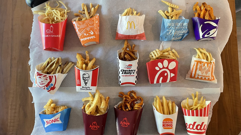A bunch of fast food fries