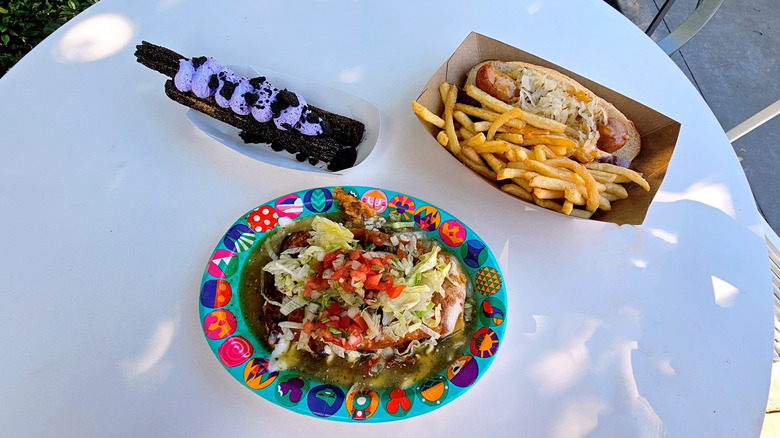 Three different Halloween Time dishes on a table