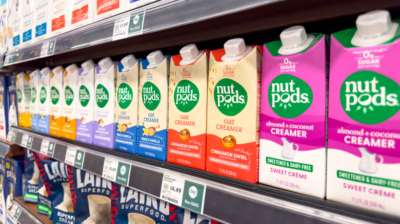 Nutpods coffee creamer on shelf