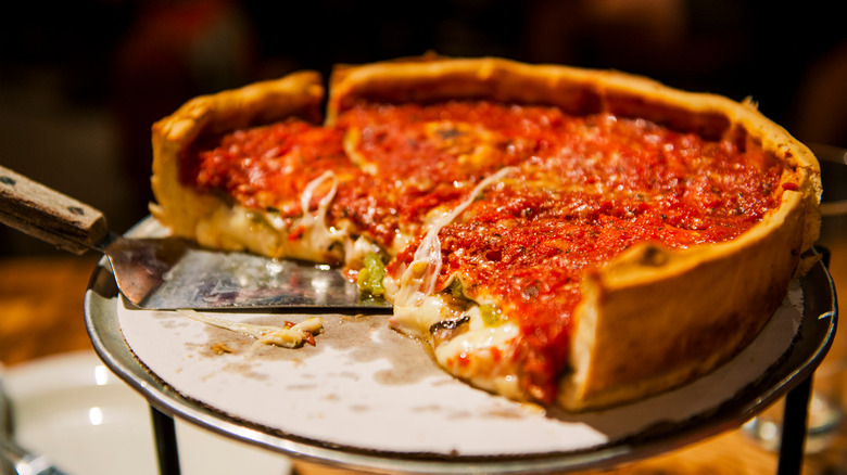 Chicago deep dish pizza