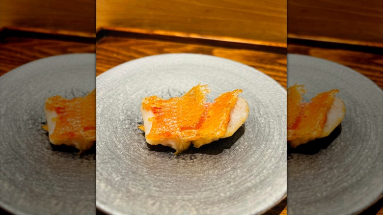 Stone sauce, seared fish