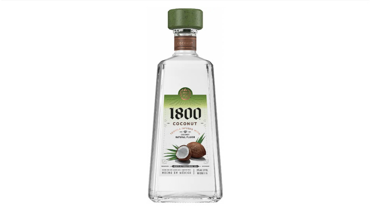 Bottle of 1800 Coconut tequila