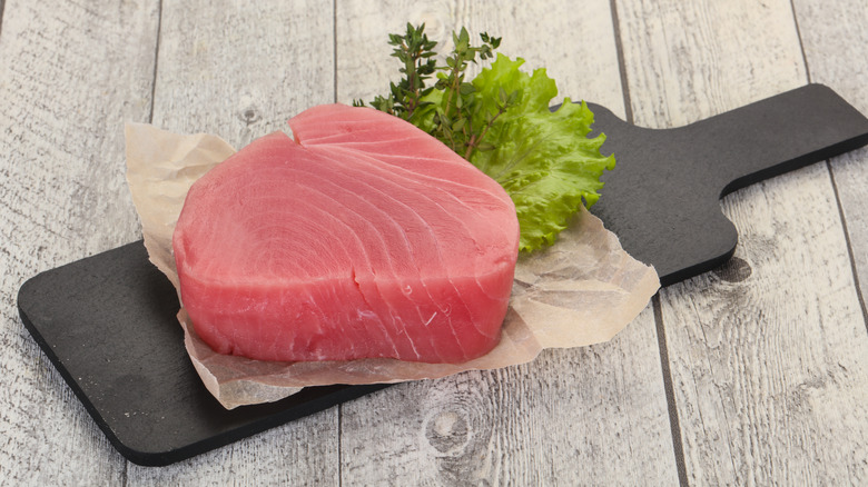 raw tuna steak