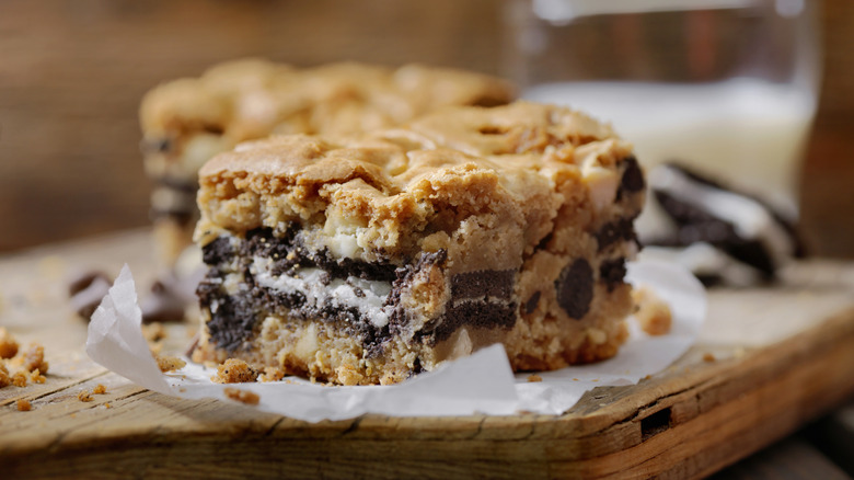 tray of stuffed break-and-bake cookies