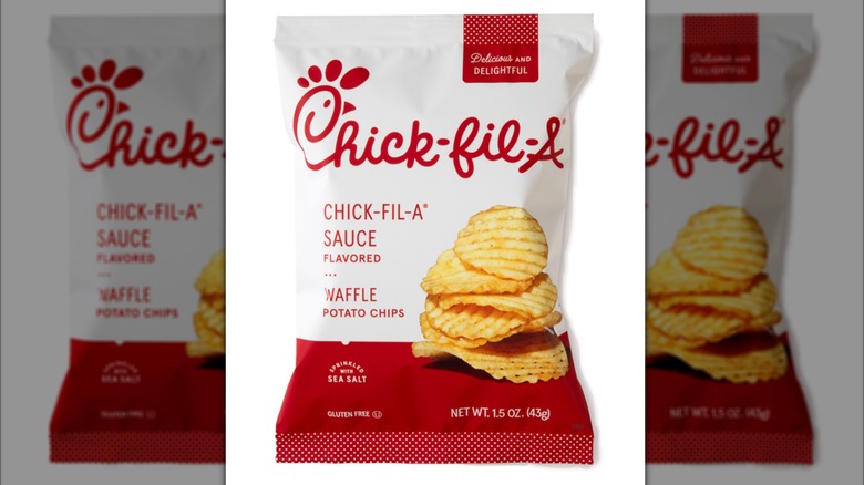 Stock image of Chick-fil-A's Sauce Flavored Waffle Potato Chips
