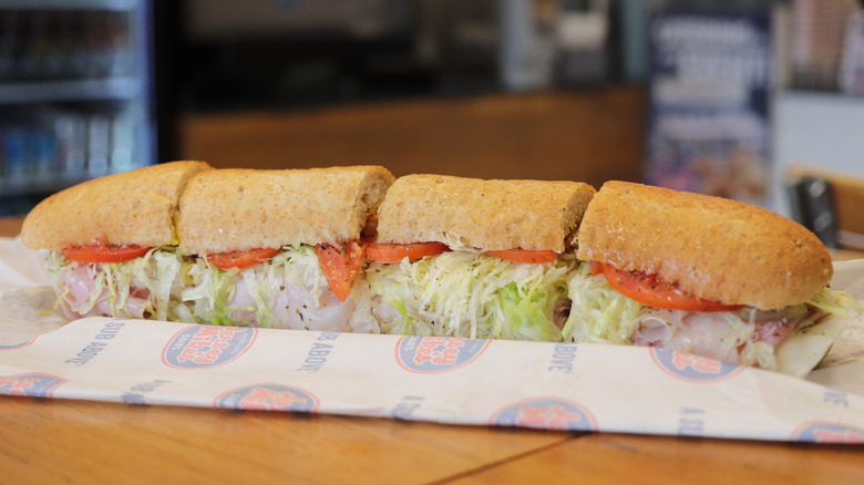 Jersey Mike's Sandwich Cut Into Fourths