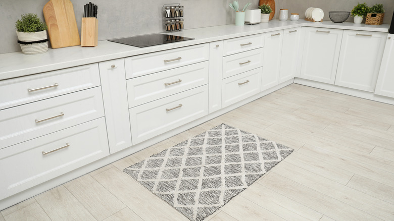 View of kitchen with area rug