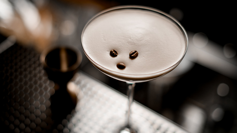 close up of espresso martini