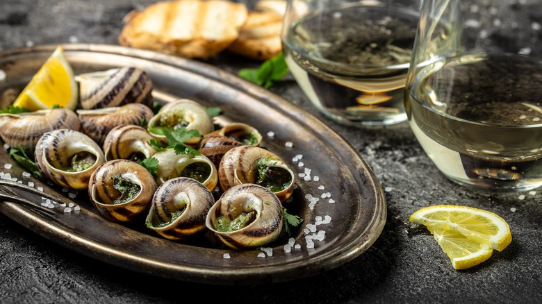 baked escargot with butter
