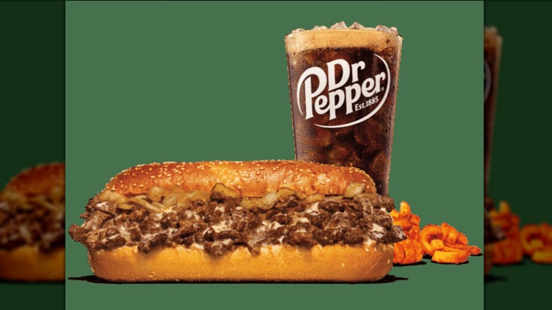 Arby's Half Pound Cheesesteak Meal with Curly Fries