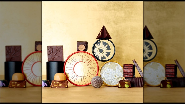 chocolates and round boxes from the inside of the calendar