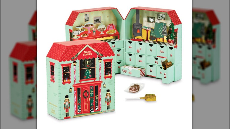 two calendars, one front and one opened to reveal the inside