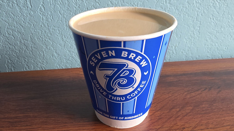 7 Brew drive-thru coffee cup