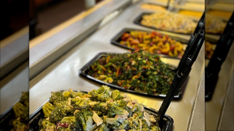 Assortment of salads on a buffet