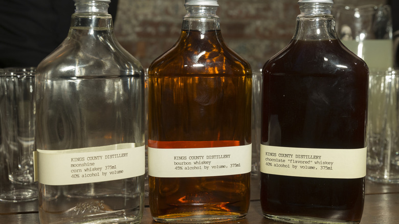 Kings County moonshine white dog bourbon