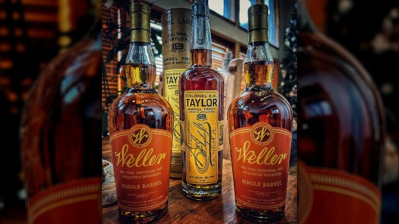 Weller whiskey bottles
