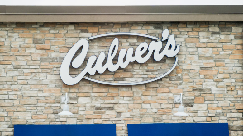 Outside sign to Culver's restaurant