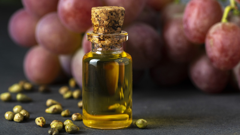 bottle of grapeseed oil
