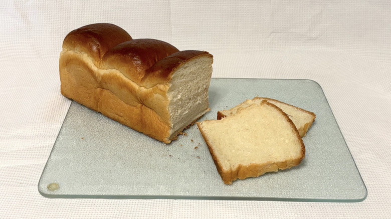 Whole Foods japanese milkbread on a cutting board