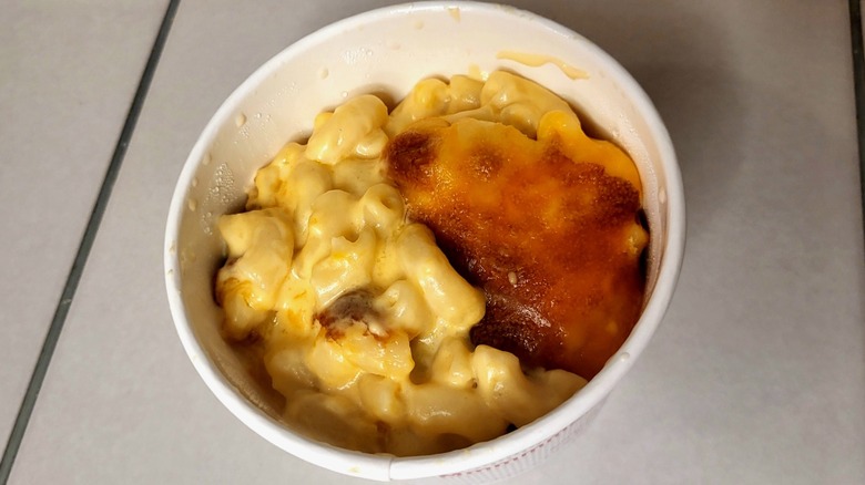 Chick-fil-A macaroni and cheese in a takeout container
